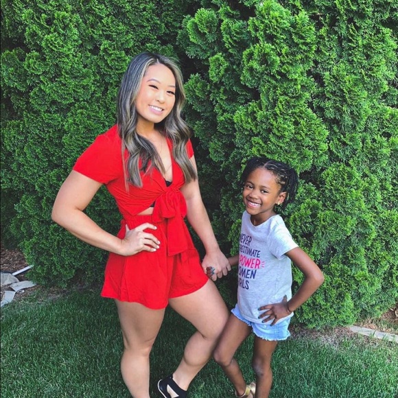 White Fox Boutique Red Romper - Picture 5 of 5